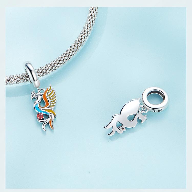 Brățară nouă cu pandantiv Phoenix din argint S925 cu design inteligent de aplicare a uleiului