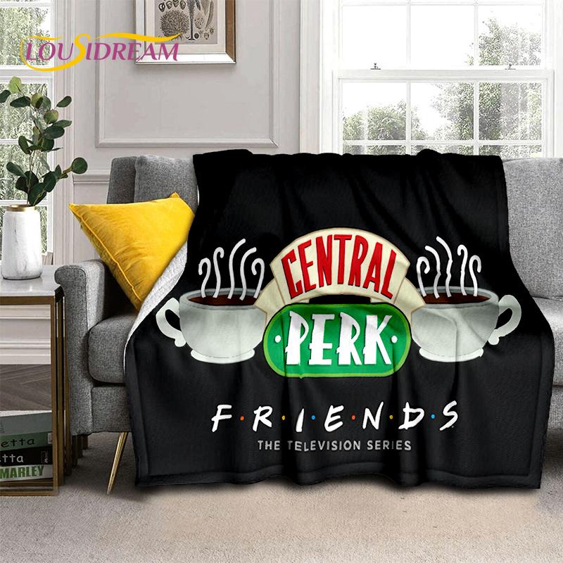 Classic Central Perk Friends TV Show Blanket,Soft Throw Blanket for Home Bedroom Bed Sofa Picnic Travel Office Cover Child Gift