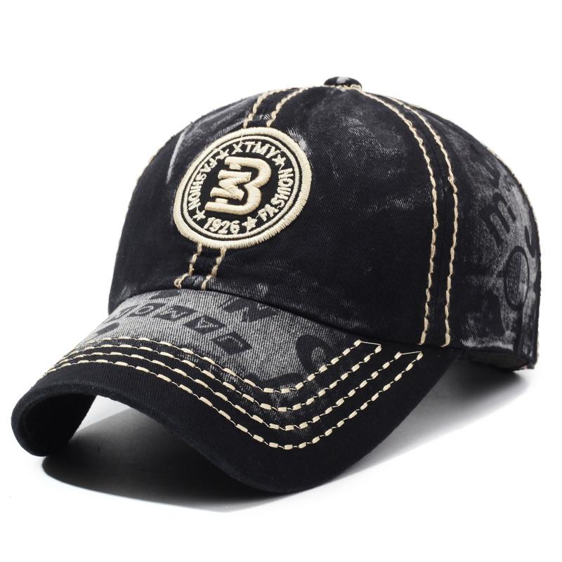 Vintage Men Baseball Cap Spring Summer Embroidery Cap Letter Baseball Cap Outdoor Sun Hat