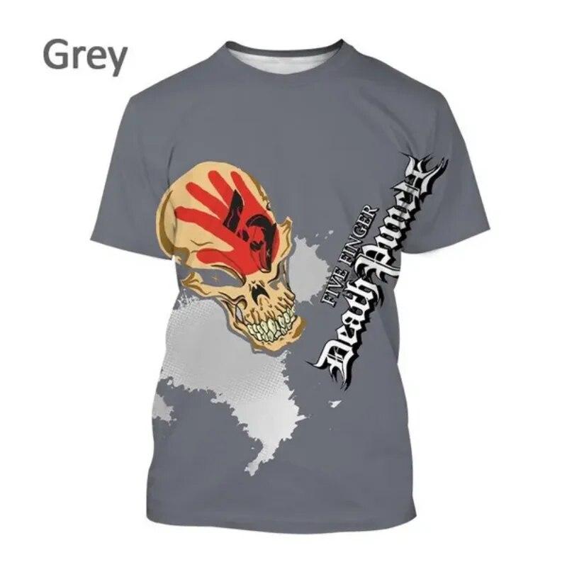 Neue Pop Metall Band Fünf Finger Death Punch 3D Druck T-shirt Mode Männer Kleidung Hip Hop Harajuku Unisex Übergroßen T Shirt Tops