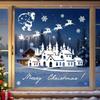 Christmas Santa & Reindeer Static Window Decal
