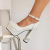 Pailletten Gold Pumps Frauen Bling-Bling Glitter Silber High-Heels Schuhe Dame Dicken Absätzen Plattform Schnalle Schuhe Hochzeit Party