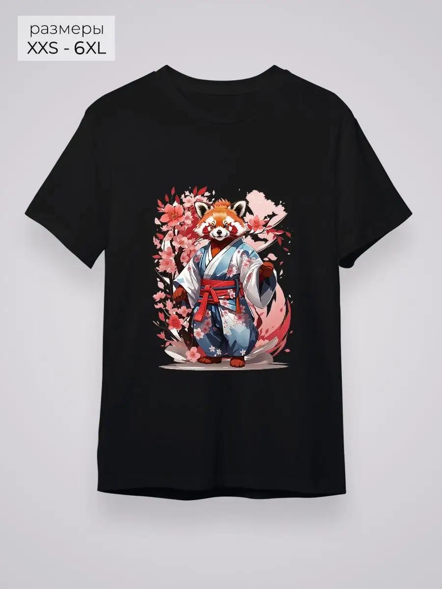 Футболка с животными в кимоно L