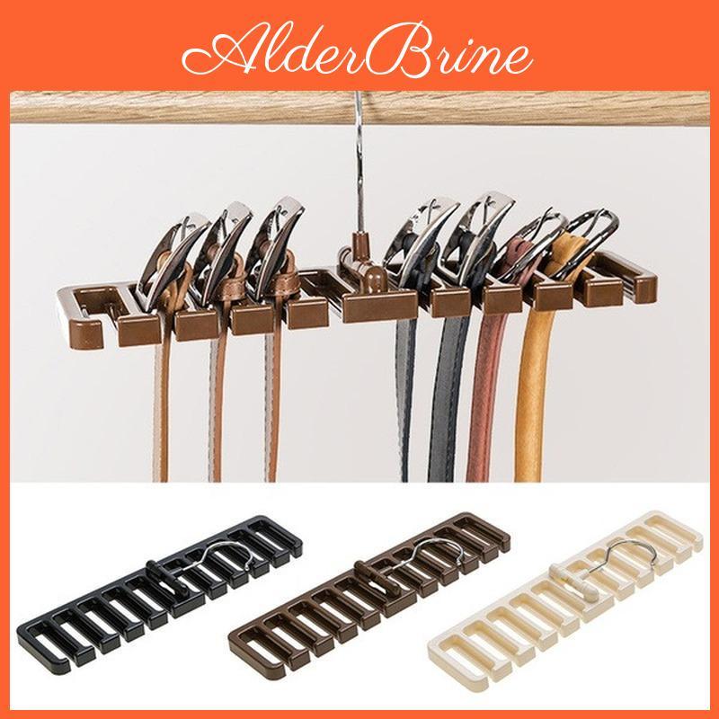 Wardrobe Belt Closet Tie Hanger Belts Scarf Hanging Organizer Rotating 10 Card Slots Storage Holder Rack Hook Bedroom Home Items