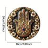 Vintage Hamsa Hand Metal Wall Art Round Retro Home Decor Gift