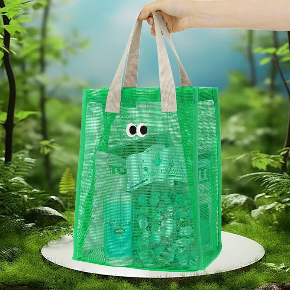 Large Capacity Swimming Bag Lovely Eye Print Ladies Casual Handbag Cute Wash Pouch  for Women