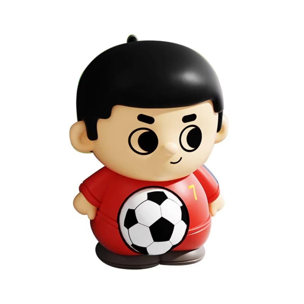 Rebound Football Player Pinch Toy Press Football Squeeze Toy Decompression Toy Backpack Pendant
