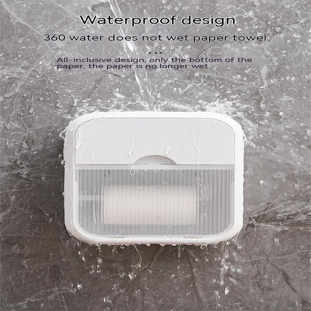 Bathroom Tissue Storage Cases Multi-functional Wall-mounted Light Luxury Wave Pattern Toilet Paper Dispenser Box