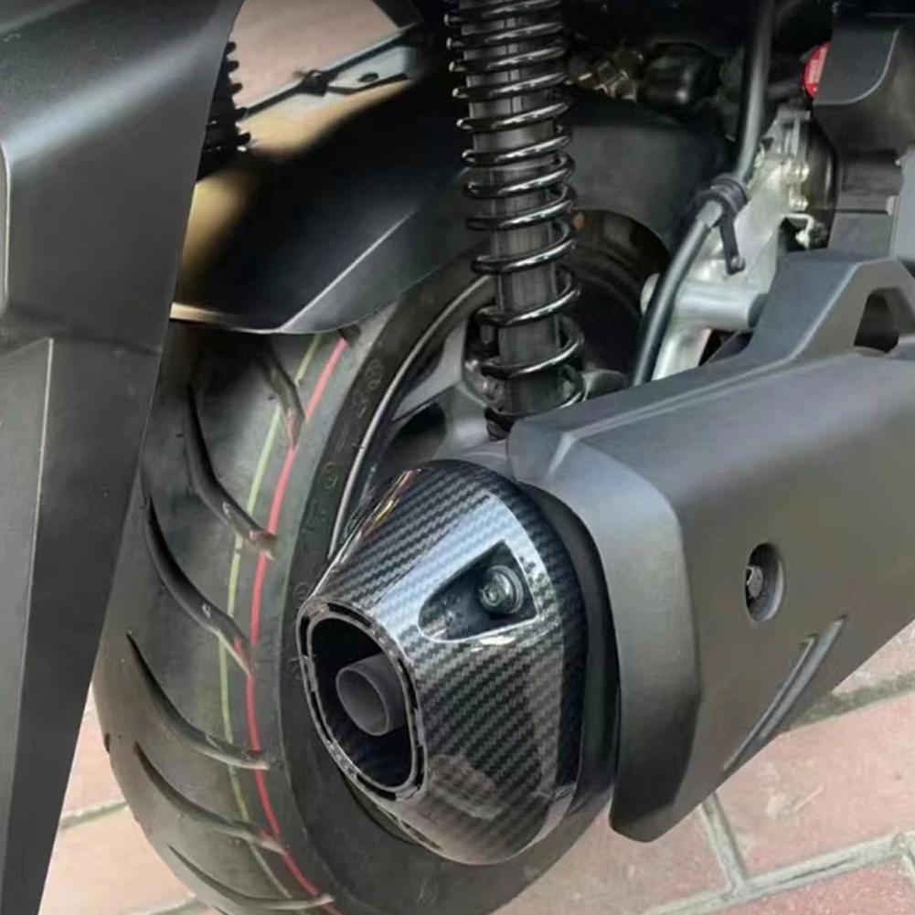 For Honda Click 160 ABS Motorcycle Muffler Cover Imitation Carbon Fiber Exhaust Pipe Protector Rear Cover
