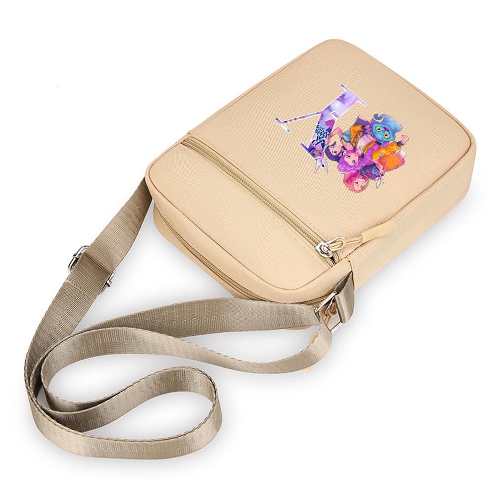 Новая сумка через плечо с принтом 26 английских букв Kpop Demon Hunters, студенческая нейлоновая сумка-кроссбоди со строчкой, легкая и прочная сумка, рождественский подарок