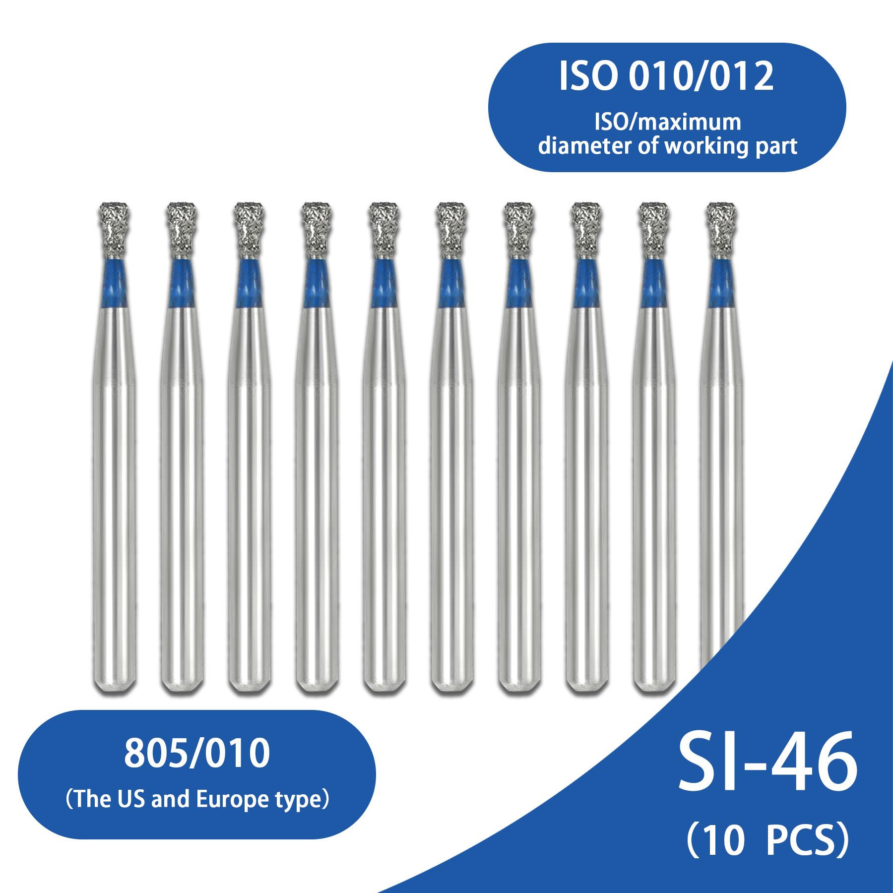 

10Pcs Br Series Round Shape Dental Diamond Burs Drills High Speed Handpiece Teeth Whitening Fg Dia1.6Mm Dentistry Materials