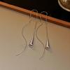 Metal water drop fringed geometric earrings niche simple design earrings European and American high-end temperament earrings