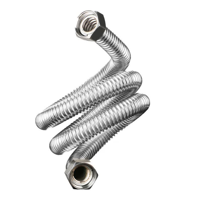 Nai Xin 304 SS DN25 Pressure-Resistant Corrugated Flexible Hose 30cm