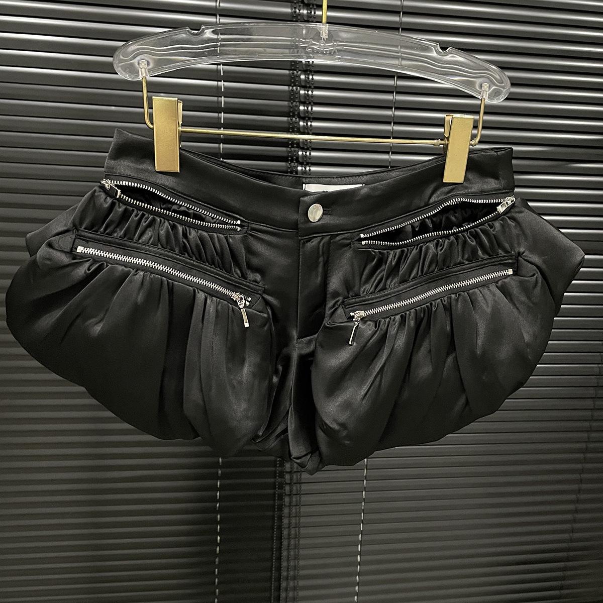 

Летние шорты-фонарики с высокой талией и цветочным принтом 2024 года для женщин Small чёрный