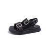 Kids' Korean Style Leather Sandals 2026 - New Fashion Open-Toe Beach Shoes for Girls & Boys with Soft Non-Slip Soles.