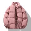 Unisex Oversized Winter Puffer Jacket Youth Warm Thick Cotton-Padded Coat With Stand Collar Side Pockets