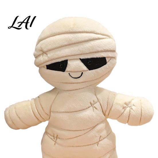 Mummy Stuffed Animal Halloween Pumpkin Pillow Doll Plush Toy Soft Creative Holiday Gift Ideas Doll Decorative Cushions for Sofa And Home
