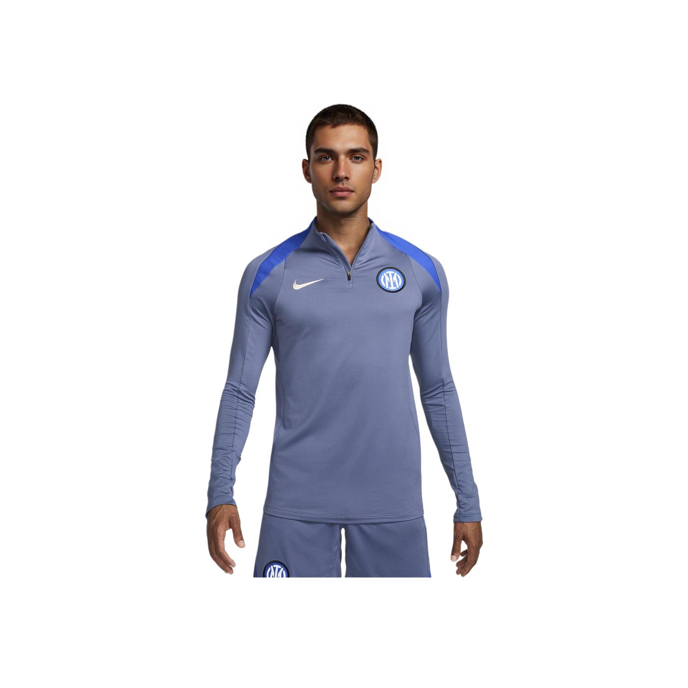 

Nike Футболка Inter Milan Dri-FIT Slim Fit с влагоотводящим эффектом, с застежкой-молнией на четверть длины, с длинным рукавом, в стиле ретро, мужские топы, синяя FN9836-492 XL