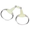 Stainless Steel Horse Bit Apple Flavor Rubber Wrapped Horse Mouth Snaffle Bit for Hours Training Racing