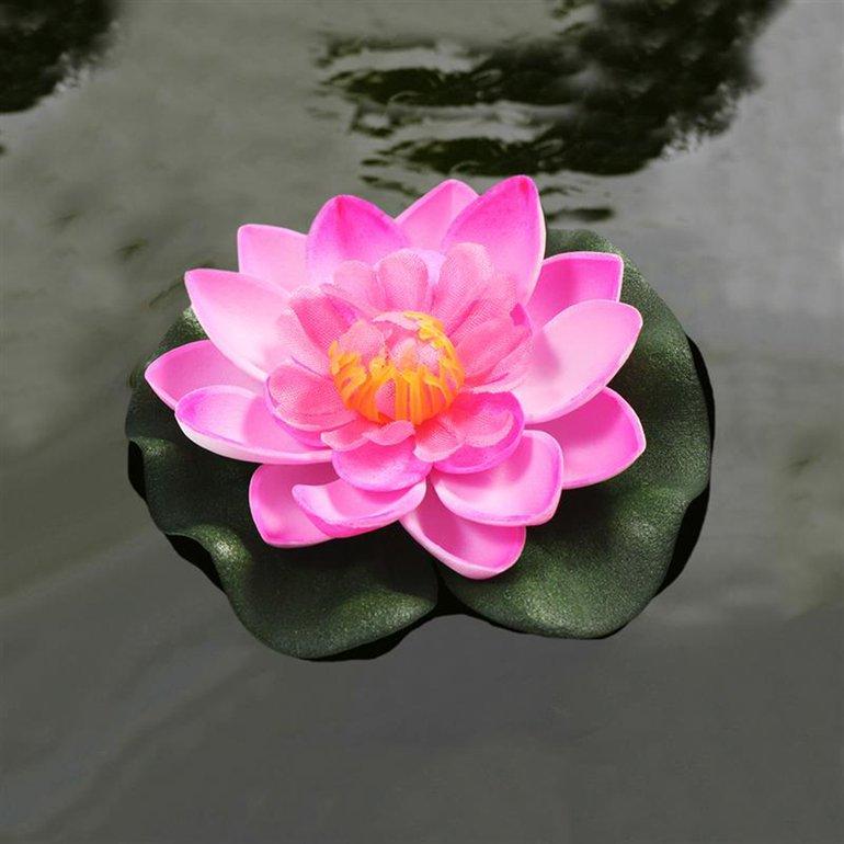 BESPORTBLE Packung mit 5 Künstlichen Lotus Schwimmenden Eva Material Seerose für Terrasse Wasser Teich Garten Öffentlichen Brunnen BESPORTBLE Packung mit 5 Künstlichen Lotus Schwimmenden Eva Material Seerose für Terrasse Wasser Teich Garten Öffentlichen Brunnen