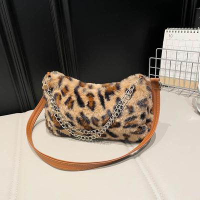 Plush Bag Autumn and Winter Fluffy Texture Messenger Bag Women's Fashion Versatile Bag Commuter Underarm Bag Women