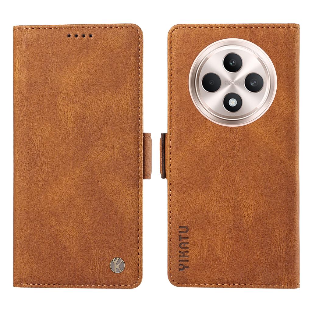 For Oppo Reno12 F 4G Case PU Leather Skin-Touch Phone Cover Folding Stand