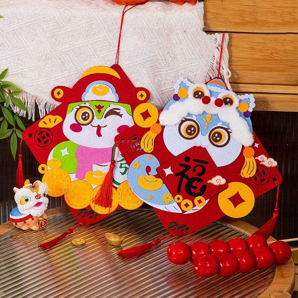 Handmade New Year's Festive Hanging Ornaments Best Wishes Cartoon Hanging Decorations Living Room
