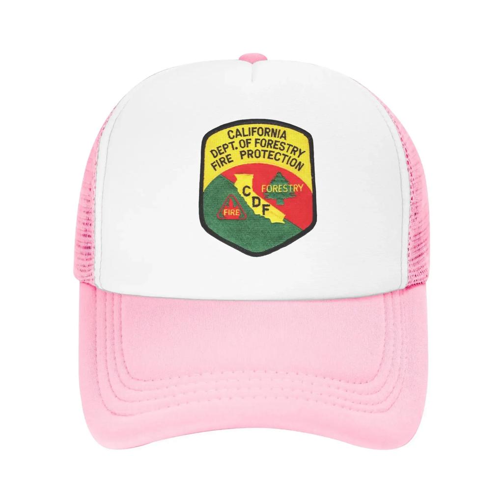 California Forestry Fire Camping Mesh Baseball Caps For Mens  Adult Male Beach Golf Hat Snapback Cap