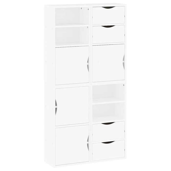 VidaXL Armoires latérales 4 pcs ODDA blanc 40x24x79 cm bois massif pin, armoire, buffet, meuble de rangement de cuisine, 3365349