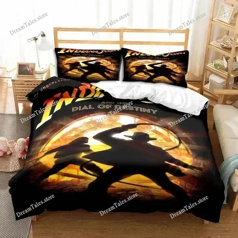 Indiana Jones Le Cadran de la Destinée Ensemble de Literie Élégant Simple Double King Size Chambre d'Enfant Housse de Couette Ensemble Housse de Couette Cadeau741