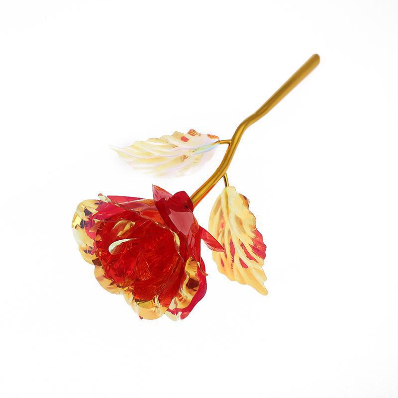 Colorful Gold Foil Rose Bouquet: Decorative Floral Gift for Mother's Day, Qixi, Valentine's Day, and Photo Props