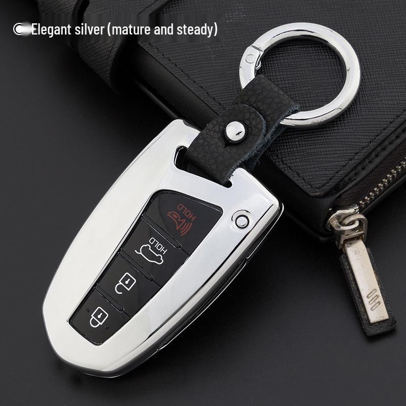 Hyundai Mistra, Elantra, ix35, Santa Fe, Sonata 9, Tucson Genuine Leather Car Key Cover