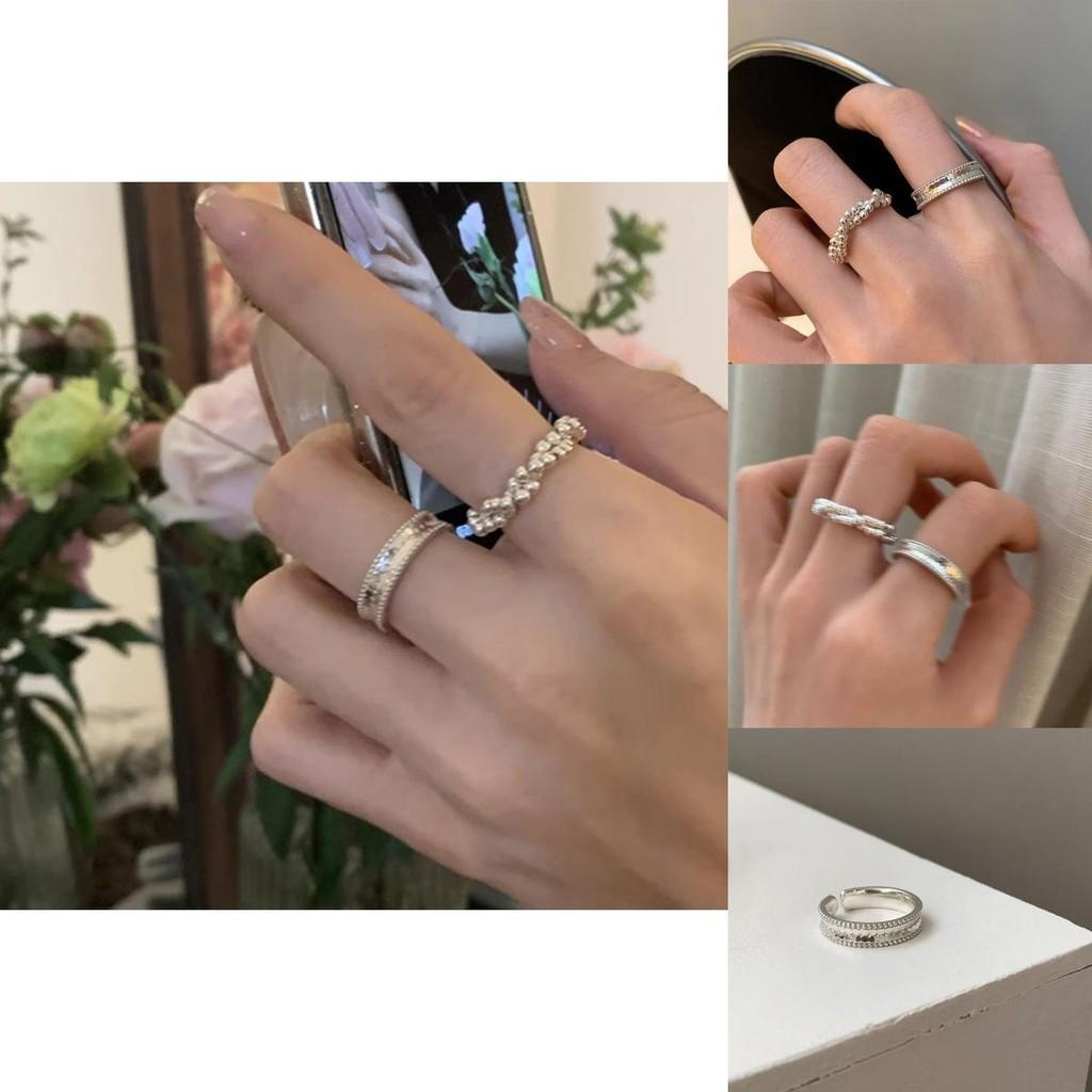 Modischer Geometrischer Design Perlenring Für Damen Mit Eleganter Verstellbarer Passform