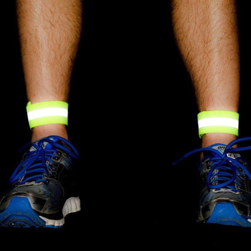 Reflector de Siguranță Exterior Ciclism Nocturn Alergare Bandă Reflectoare Brățară Elastică la Braț Încheietură Benzi Elastic pentru Glezne Picioare