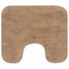 Bath Mat Set 2 Piece Fabric Beige