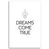 Canvas Print, Inscription Dreams Come True