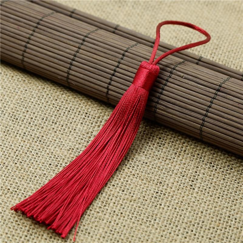 Malý závěsný hrot DIY ručně vyrobený s taškou dveřní závěs křížková výšivka 12 cm závěsný do auta hrot s třásněmi lze přizpůsobit