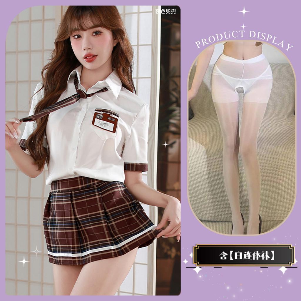 Sexy Underwear Sexy School Uniform Adult Products Cosplay Pure J Pleated Skirt Set