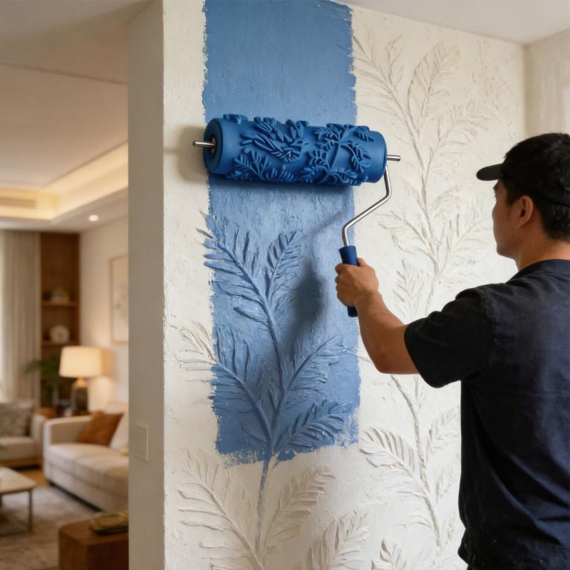 Rullo Testurizzatore Professionale 5 Pollici Rullo Pittura Gomma Stampata Ideale Per Progetti Artistici E Vernici Metalliche