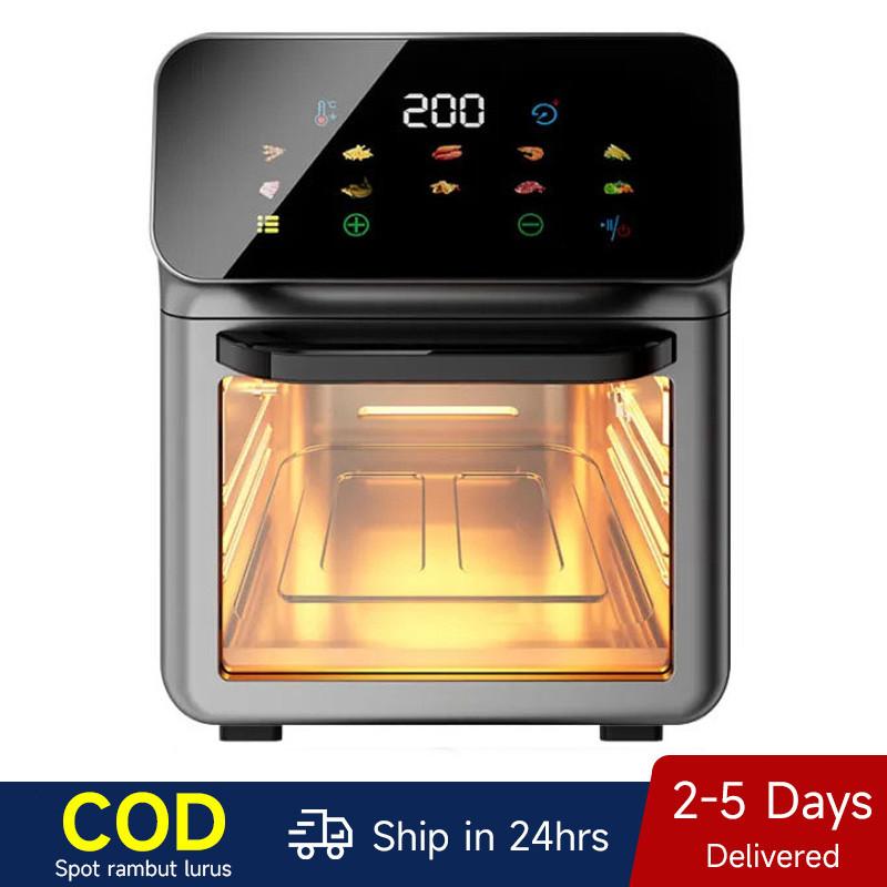 10 л Сенсорный цифровой дисплей Домашняя многофункциональная большая емкость Полностью автоматическая аэрофритюрница Аэрофритюрница 10L Dark Sky Grey