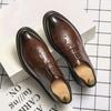 Men's Genuine Leather Business Shoes Lace Up Banquet Dress Shoes Non Slip Men's Casual Leather Shoes Pointed New Wedding Shoes