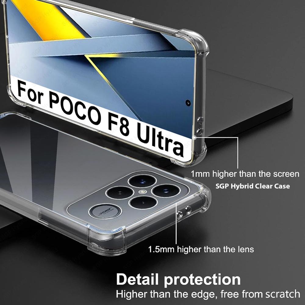 For POCO F8 Ultra POCOF8 Pro Case Clear Silicone Back Cover Xiaomi Little F8Pro F8Ultra 5G Shockproof Funda Soft Shell TPU Coque