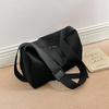 Vintage Casual Black Canvas Tote Bag For Women Stylish Shoulder Crossbody Trendy Design