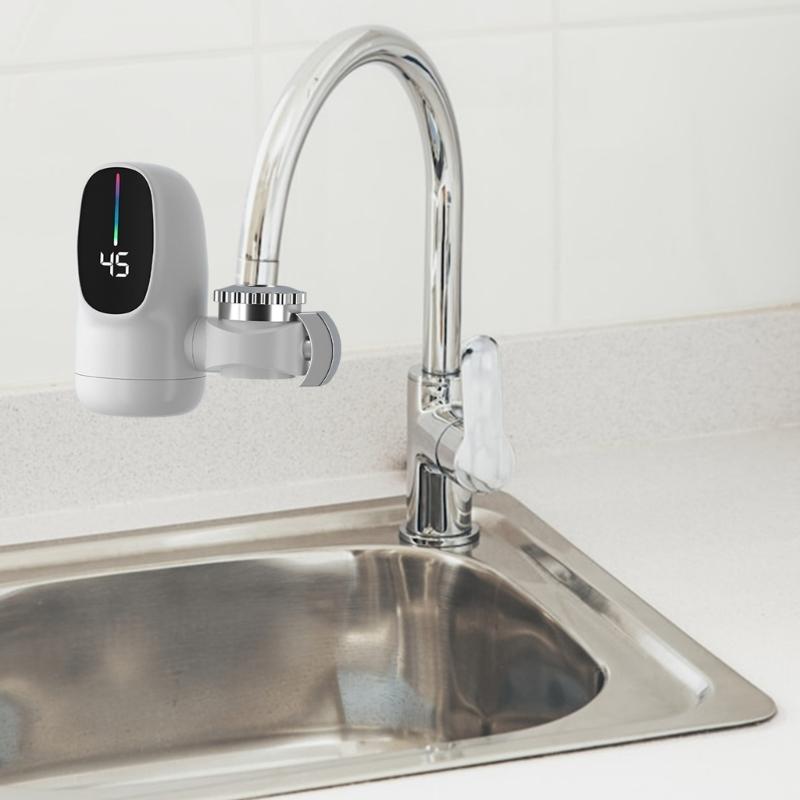 Rubinetto Elettrico Pratico Rotante Istantaneo Acqua Calda Conveniente per Cucina e Bagno con Riscaldamento Rapido