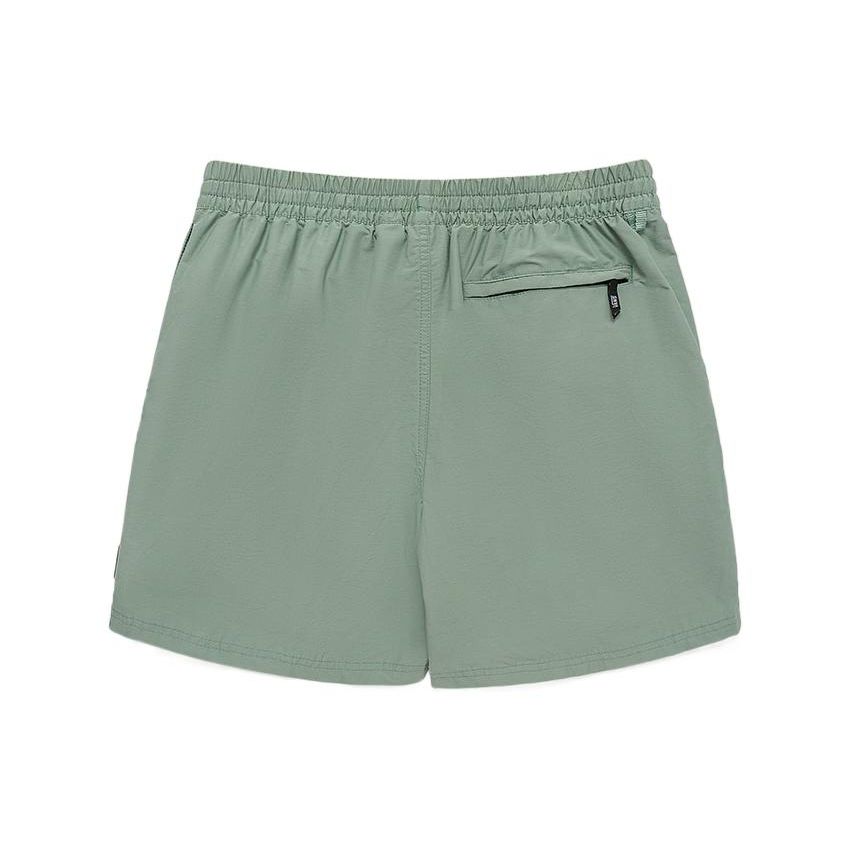 Vans Solid Color Elastic Waist Drawstring Straight Leg Shorts Men shorts Green VN0A49R5YV2