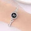 12 Zodiac Signs Bracelet for Women, Rose Gold Plated Inlaid Diamond Constellation Bangle, Fashion Couple Jewelry Gift