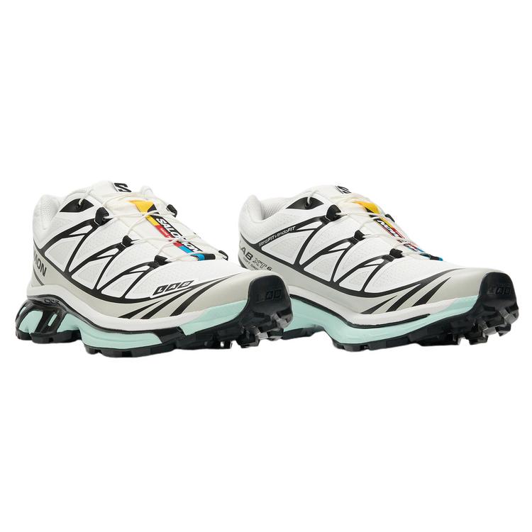 SALOMON XT 6 Low top Mud Contagrip® Running Shoes Unisex Husky White Gray Ice Blue 492578