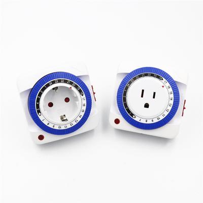 1Pcs Timing Plug-in Mechanical Socket,  EU/ US Standard Socket with  Timing Range 15min-24 O'clock , Intelligent Management