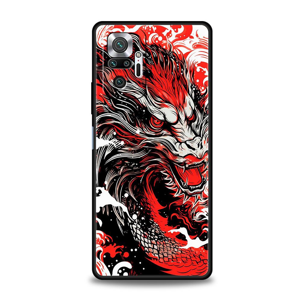 Illusory Color Chinese Dragon Phone Case Cover for Redmi 14C 10C 9 Note 14 13 12 10 11 Pro Plus K40 K50 Pro Plus Soft TPU Shell