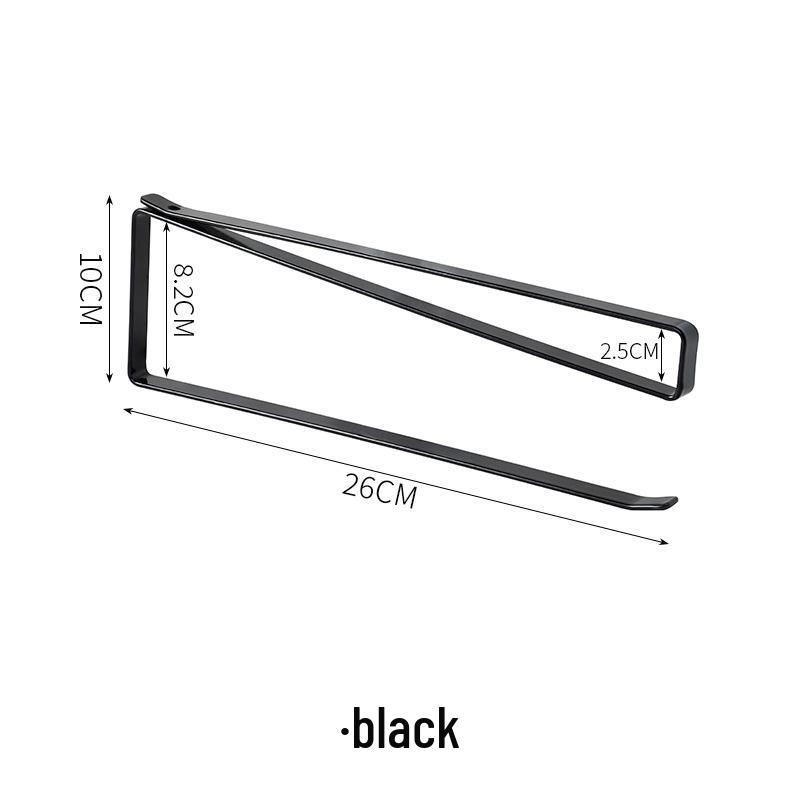 Настенный самоклеящийся держатель для кухонных бумажных полотенец и полка для хранения пищевой пленки чёрный